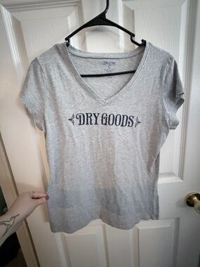Dry Goods Gray V-Neck Tee